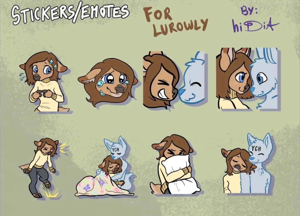 Stickers/emotes pack for Lurowly