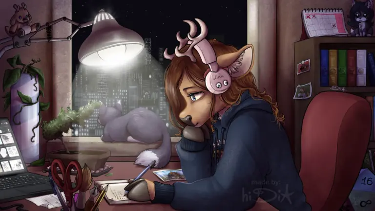 A piece based off of the iconic Lofi Girl