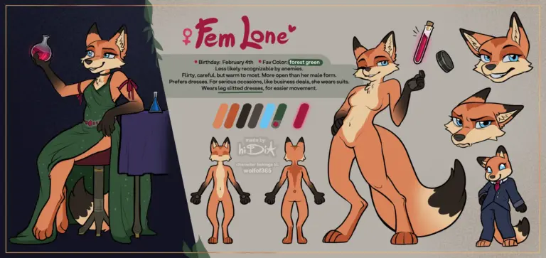 Fem Lone Reference Sheet – for wolfof365