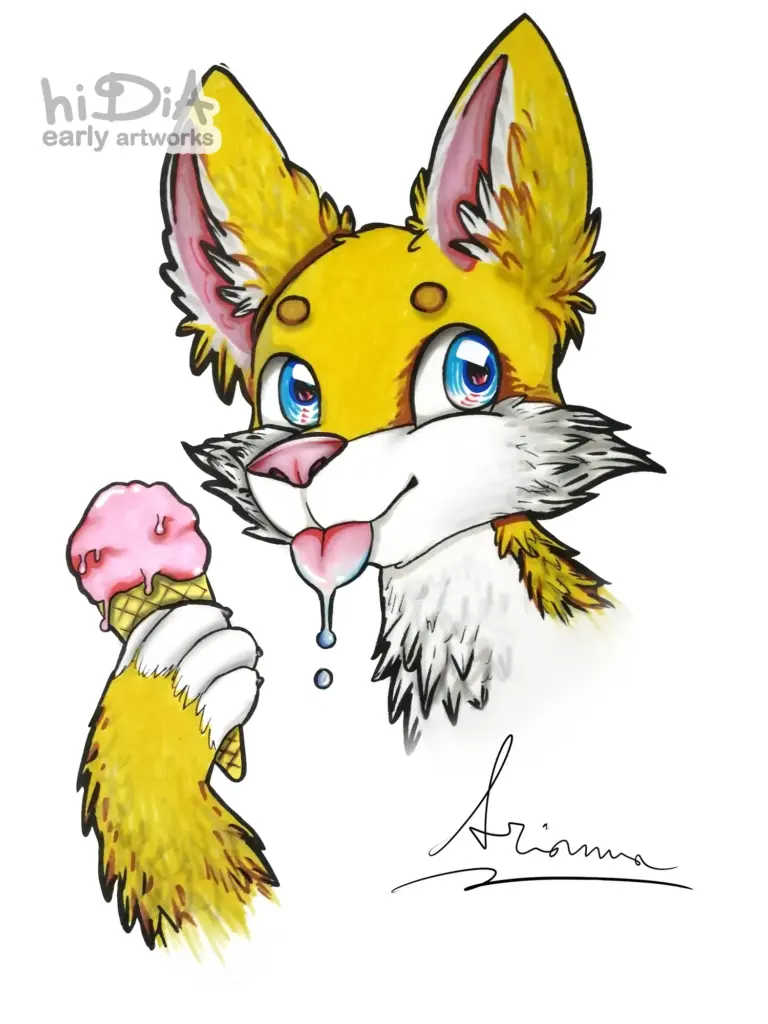This piece was made on paper then retouched digitally.