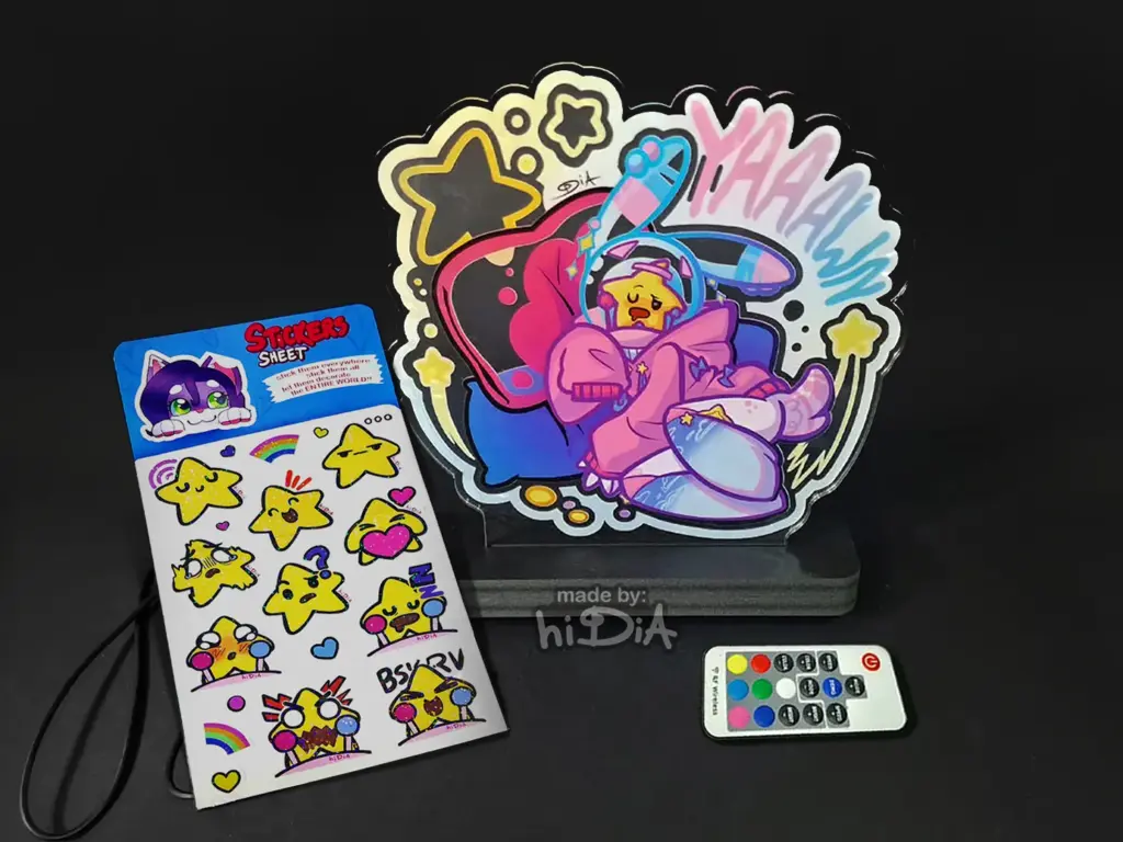 Sleepy Standee Lamp and Stickers set – for softtobitetoughtochew